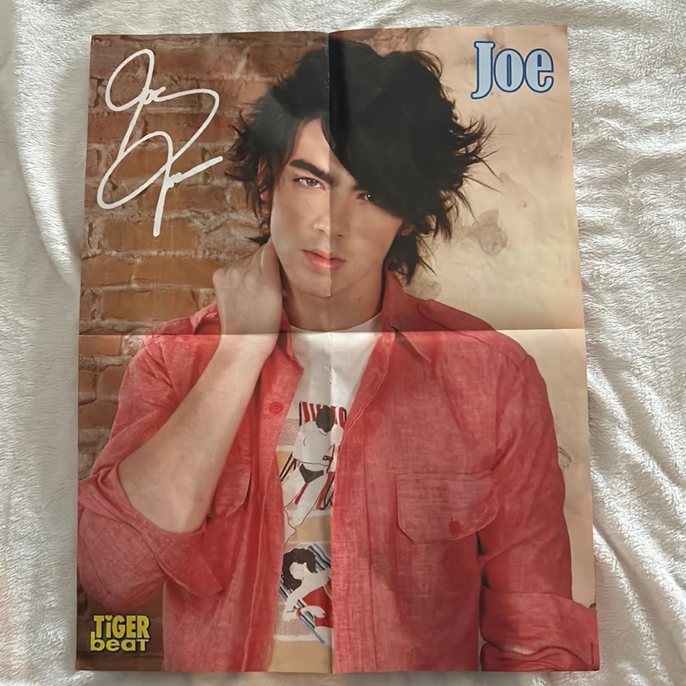 Joe Jonas and Selena Gomez double sided Tiger Beat magazine poster🎶